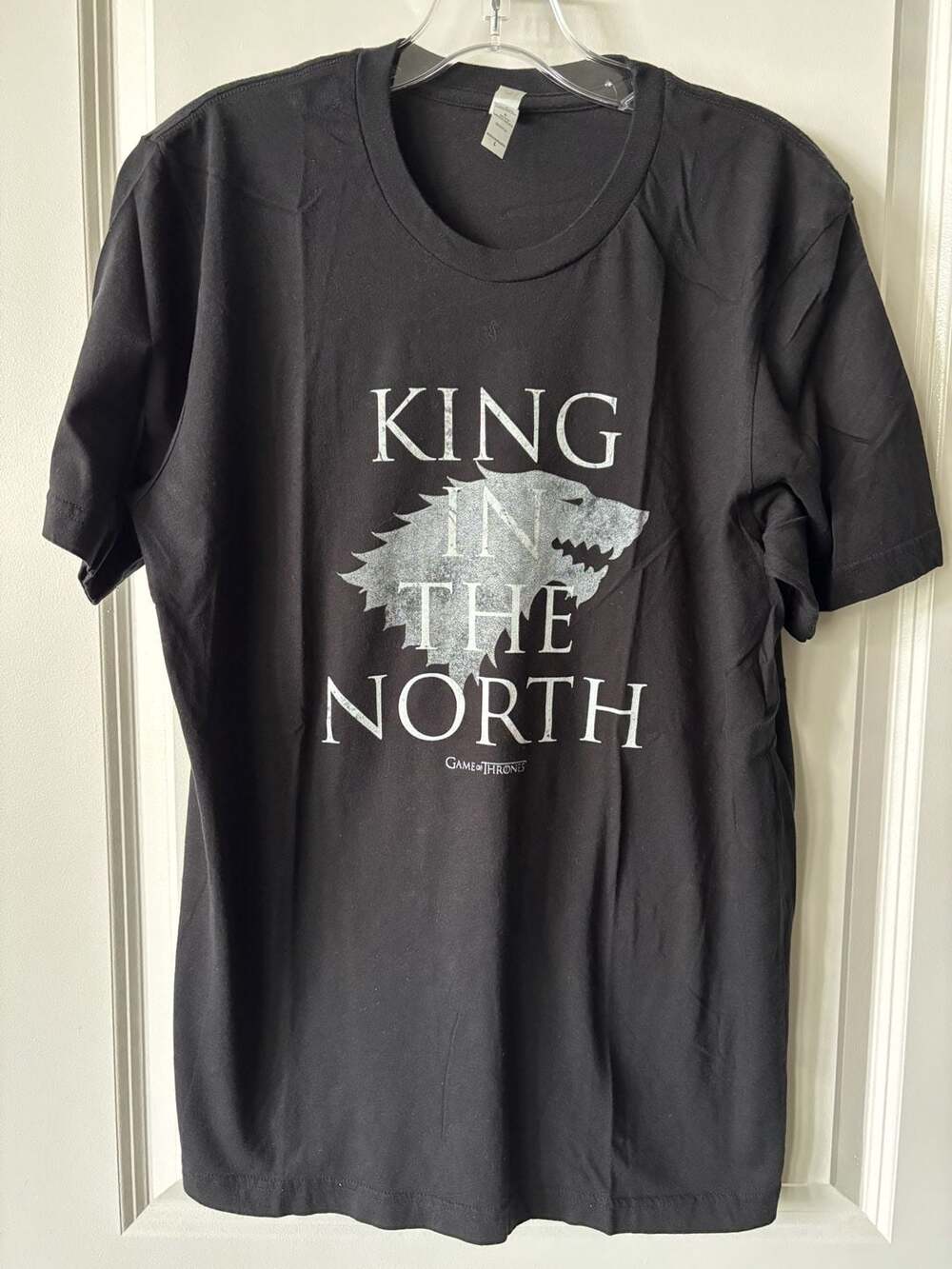 Game Of Thrones King In The North Stark Direwolf T-Shirt Black Large